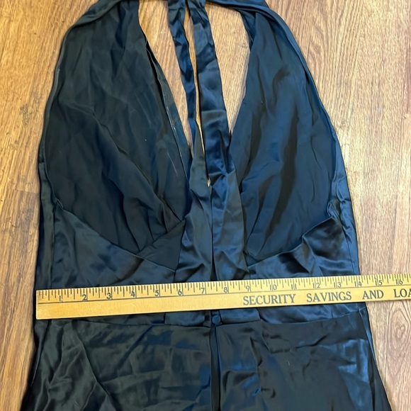 Vintage 90’s 100% Silk Dress Black Slip Dress Backless Maxi Dress - Picture 14 of 14